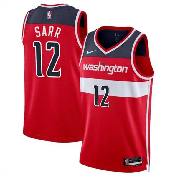 Men%27s Washington Wizards #12 Alexandre Sarr Red Icon Edition Stitched Basketball Jersey Dzhi